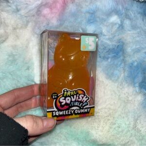 NWT Squeezy Gummy Bear Orange Squishable Toy